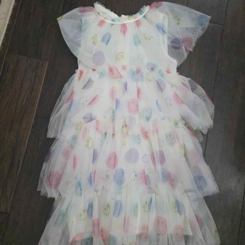 Lola & the boys girls tulle Smiley face dress size 8